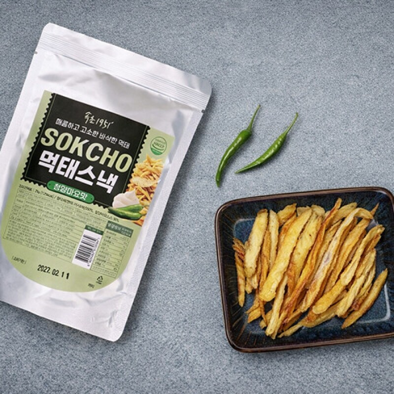 강원특산물,속초1951 먹태스낵 25g 청양마요맛 갈릭맛